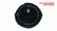 Bag conjunto de pratos e baquetas Phoenix